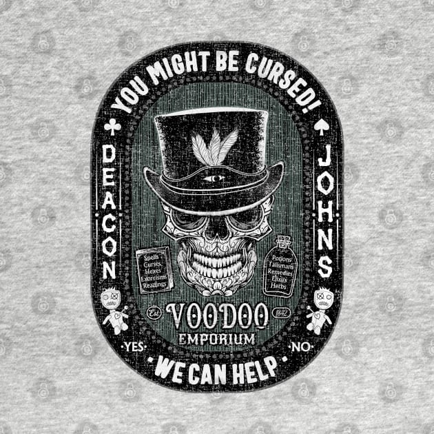 Faded Deacon Johns Voodoo Emporium Voodoo Skull by SunGraphicsLab